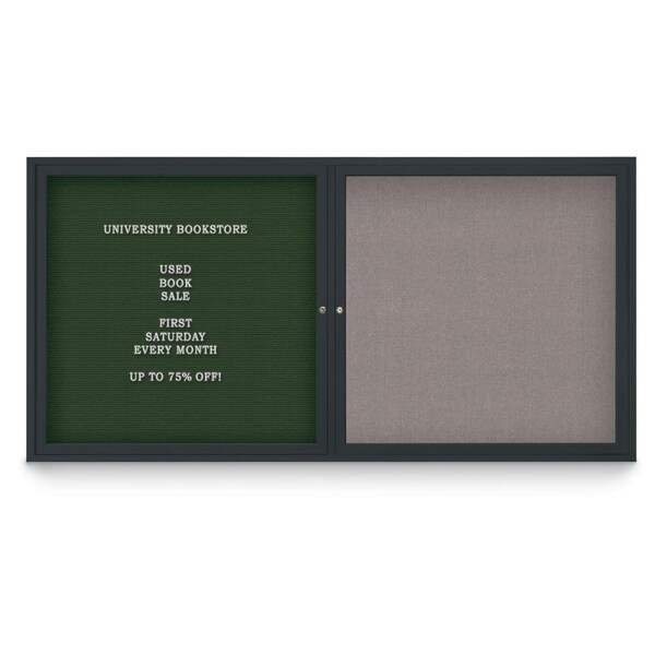 Corkboard, 18"x24", Rubber/Bronze
